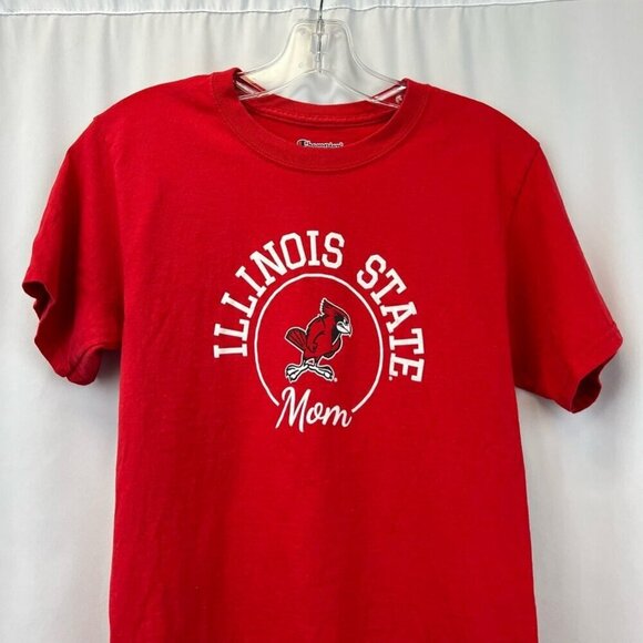 Champion Women Illinois State Mom T-Shirt Redbirds Short Sleeve Crew Neck S - Picture 1 of 11